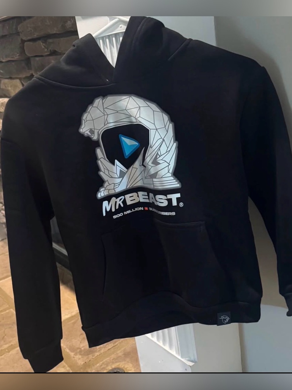 MrBeast 500 Million Subscribers Black Hoodie – Size YM